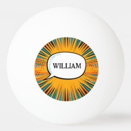 おもしろい漫画本クール名パーソナライズされたトレンディー 卓球ボール