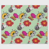 おもしろい漫画本スタイルブームOUCHクールトレンディー ラッピングペーパー (フラット)