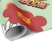 おもしろい漫画本スタイルブームOUCHクールトレンディー ラッピングペーパー (ロールコーナー)