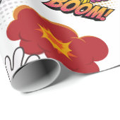 おもしろい漫画本スタイルブームOUCHクールトレンディー ラッピングペーパー (ロールコーナー)