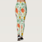 おもしろい漫画漫画かわいい鳥の自然アート レギンス (裏面)