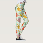 おもしろい漫画漫画かわいい鳥の自然アート レギンス (右)