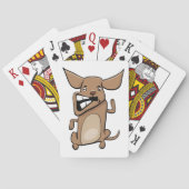 おもしろい漫画熱狂する犬の笑わされる可愛いペット トランプ (裏面)