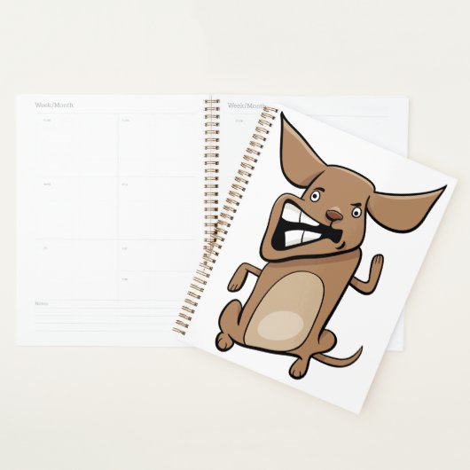 おもしろい漫画熱狂する犬の笑わされる可愛いペット プランナー手帳 (ディスプレー)
