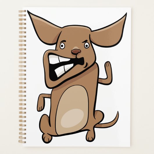 おもしろい漫画熱狂する犬の笑わされる可愛いペット プランナー手帳 (正面)