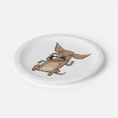 おもしろい漫画熱狂する犬の笑わされる可愛いペット ペーパープレート (アングル)