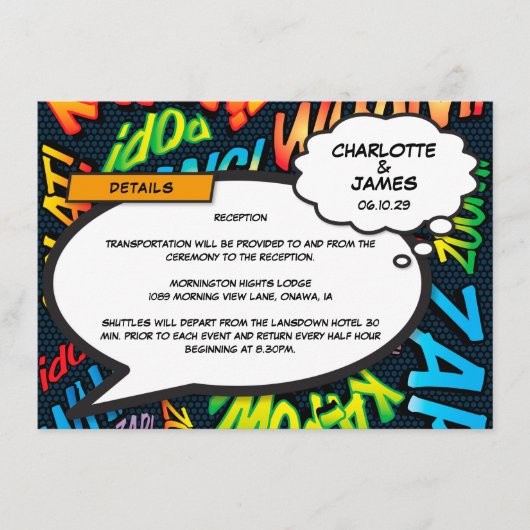 おもしろい漫画結婚ブックの詳細情報 エンクロージャーカード (正面)