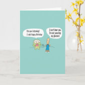 おもしろい漫画誕生日カード013 カード (黄色い花)