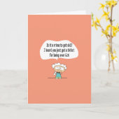 おもしろい漫画誕生日カード114 カード (黄色い花)