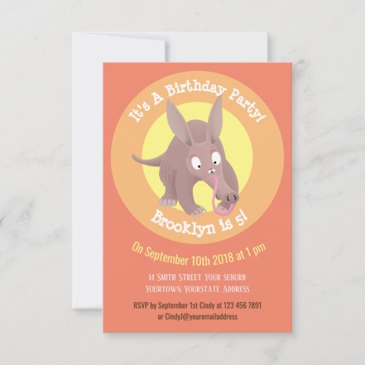 おもしろい漫画誘パーソナライズされた誘 招待状 (正面)