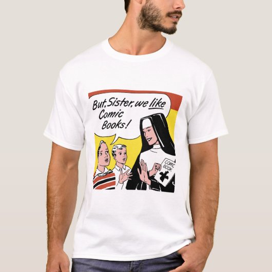 おもしろい漫画「でも妹、私たちは漫画本が好き」 Tシャツ (正面)