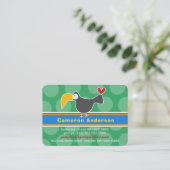 おもしろい漫画Toutcan Bird Kidカラフルプロフィール写真 コーリングカード (スタンド正面)