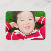 おもしろい漫画Toutcan Bird Kidカラフルプロフィール写真 コーリングカード (裏面)