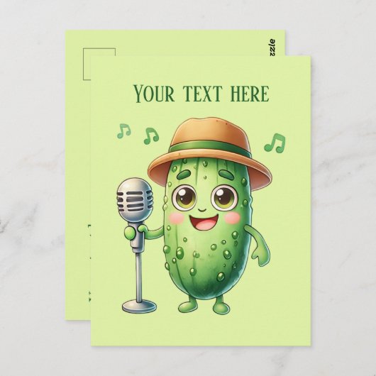 おもしろい漬物愛好家の追加文字 ポストカード (正面/裏面)