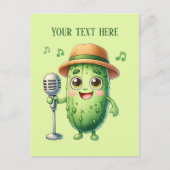 おもしろい漬物愛好家の追加文字 ポストカード (正面)