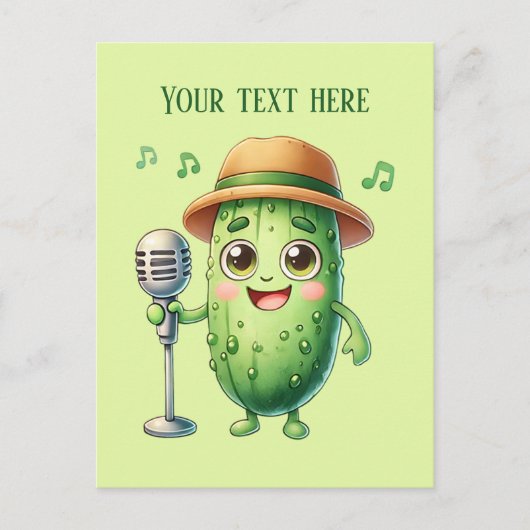 おもしろい漬物愛好家の追加文字 ポストカード (正面)