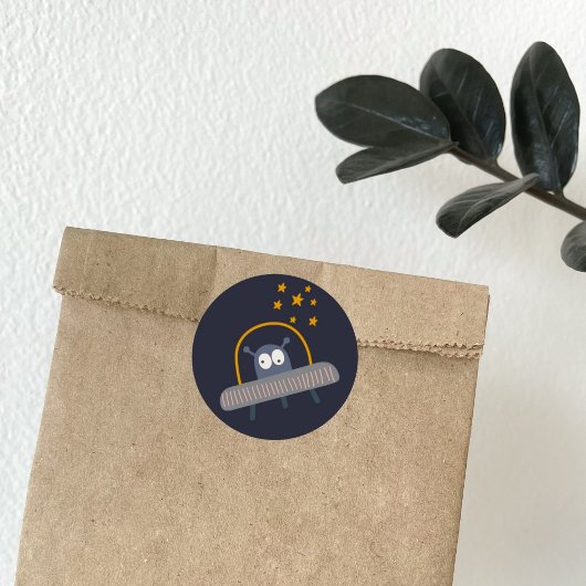 おもしろい火星宇宙アドベンチャースタンプ ラウンドシール