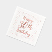 おもしろい点々のあるカスタム誕生日フォイルスタンプナプキンス 箔ナプキン (左)