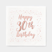 おもしろい点々のあるカスタム誕生日フォイルスタンプナプキンス 箔ナプキン (正面)