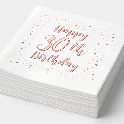 おもしろい点々のあるカスタム誕生日フォイルスタンプナプキンス 箔ナプキン (詳細)