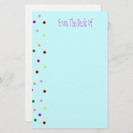 おもしろい点 便箋 (正面/裏面)