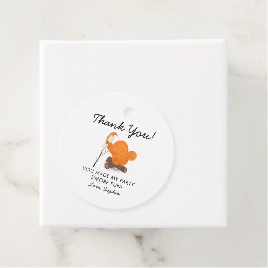 おもしろい焚き火の誕生日パーティーありがとう フェイバータグ (インサイチュ)