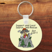 おもしろい無くなっている得て下さい キーホルダー (正面)