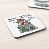 おもしろい無くなっている得て下さい コースター (左側)