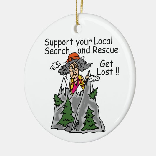 おもしろい無くなっている得て下さい セラミックオーナメント (左)