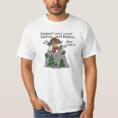 おもしろい無くなっている得て下さい Tシャツ (正面)