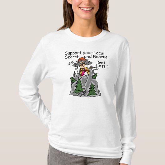 おもしろい無くなっている得て下さい Tシャツ (正面)