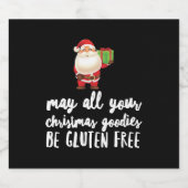 おもしろい無料のクリスマス スパークリングワインラベル (シングルラベル)