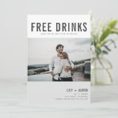 おもしろい無料ドリンク結婚写真 セーブザデート (スタンド正面)