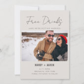 おもしろい無料ドリンク結婚写真 セーブザデート (正面)