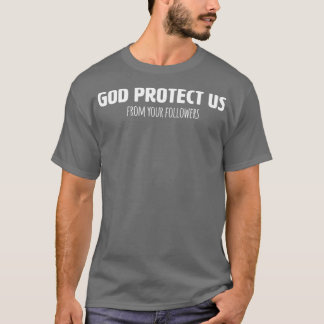 おもしろい無神論保護Tシャツ Tシャツ