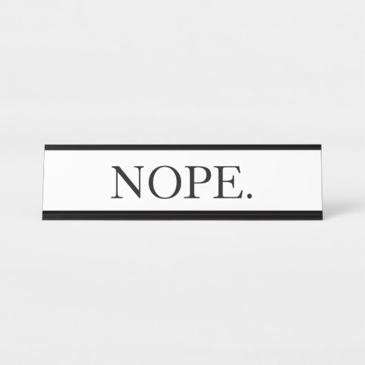 おもしろい無 デスクネームプレート (正面)