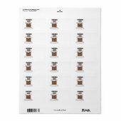 おもしろい煙突にサンタが詰まっている ラベル (フルシート)