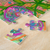 おもしろい照明ハート花かわいいインスピレーション ジグソーパズル (側面)