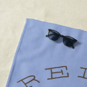 おもしろい熱帯サボテンの写真のカスタムの文字でリラックスして下さい ビーチタオル (インサイチュ)