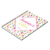 おもしろい熱帯パイナップルパターンサマービベス引用文 ノートブック (左側)