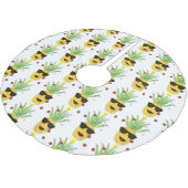 おもしろい熱帯パイナップル ブラッシュドポリエステルツリースカート (アングル)