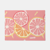 おもしろい熱帯ピンク種のグレープフルーツおよびレモンパターン