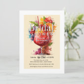 おもしろい熱帯ブライダルシャワーカクテルドリンク 招待状 (スタンド正面)