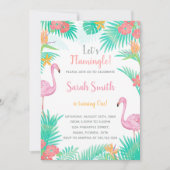 おもしろい熱帯夏のパーティーカード 招待状 (正面)