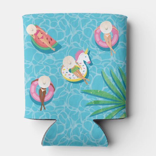 おもしろい熱帯夏プール山水誕生会 缶クーラー (裏面)