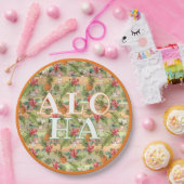 おもしろい熱帯性パイナップル果実フローラパタストライプーン ペーパープレート (パーティー)