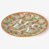 おもしろい熱帯性パイナップル果実フローラパタストライプーン ペーパープレート (アングル)