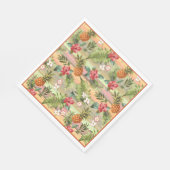 おもしろい熱帯性パイナップル果実葉フローラ模様 スタンダードランチョンナプキン (角)