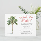 おもしろい熱帯性パームツリークリスマスジュームパーティー 招待状 (スタンド正面)
