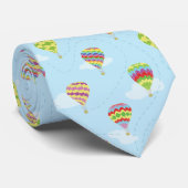 おもしろい熱気球が青空の飛行船カラフル ネクタイ (ロール)